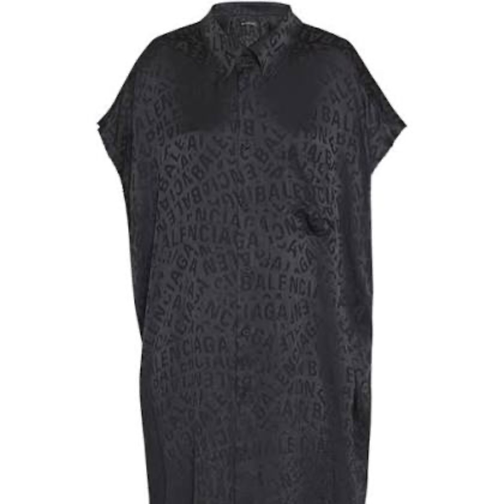 Balenciaga Jacquard Oversized Shirtdress Size 38